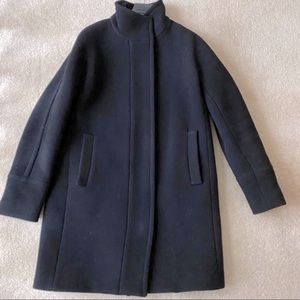 J. Crew Stadium Cloth Cocoon Coat Wool Black Sz 4